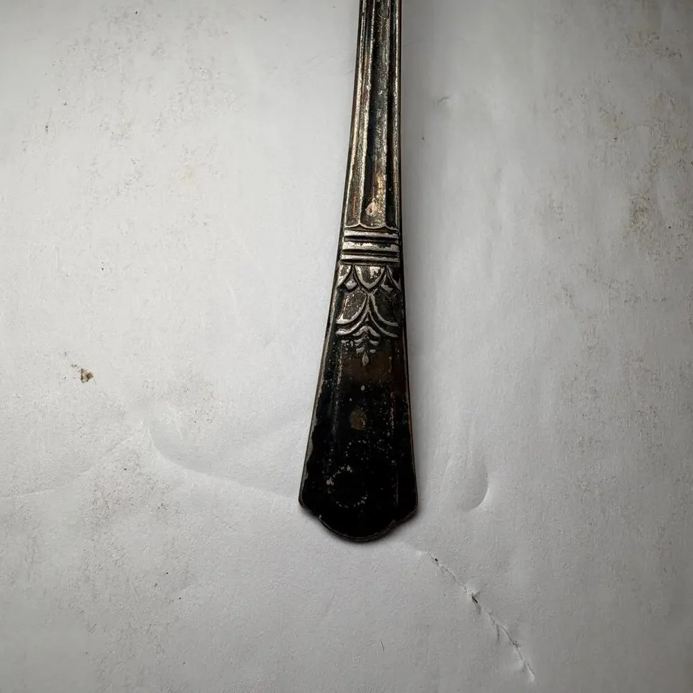 Vintage Court Silverplate Teaspoon Art Deco Flatware Spoon Replacement 7.5
